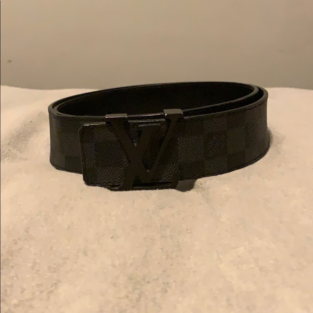 Louis vuitton black monogram belt